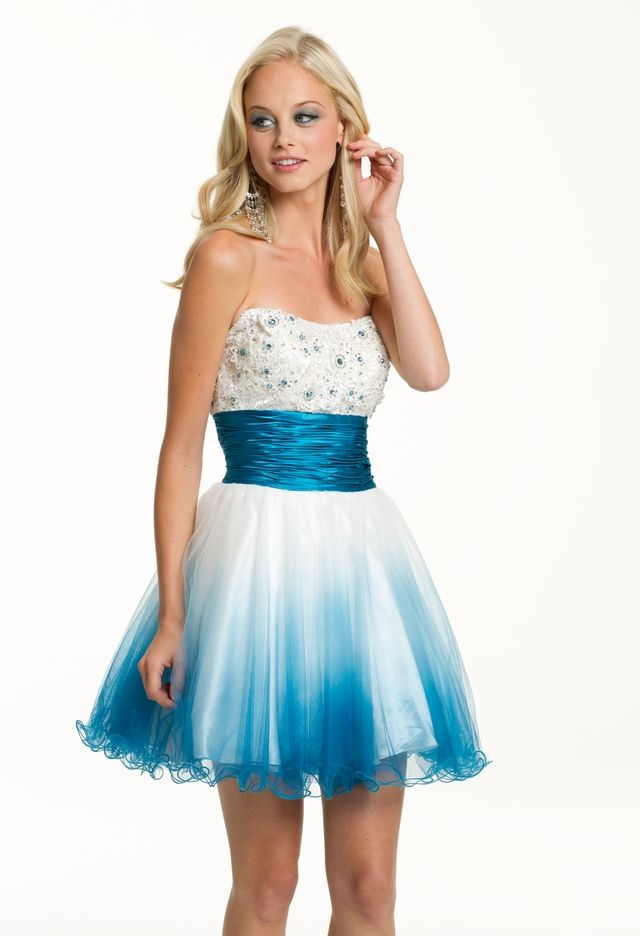 blue mini formal dress